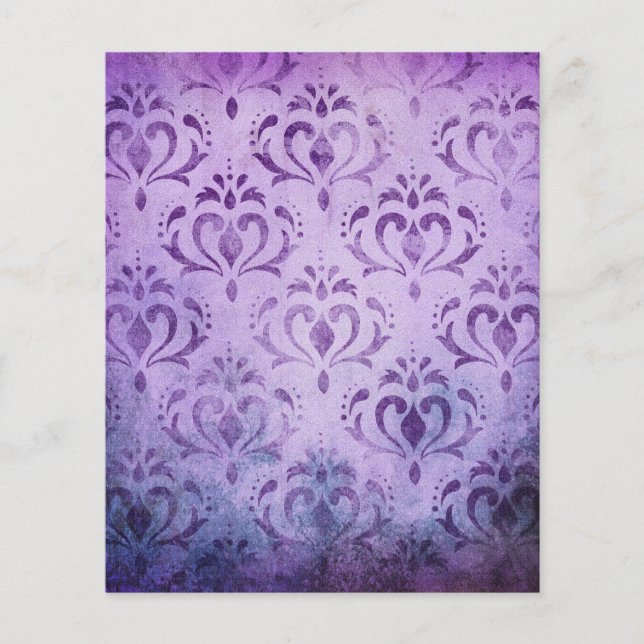 Purple Vintage Style Scrapbook Paper (Front)
