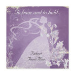 Purple Vintage To Have and Hold Wedding Invite