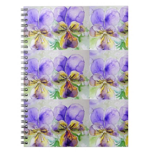 Purple Viola Violet Floral Flowers Notebook