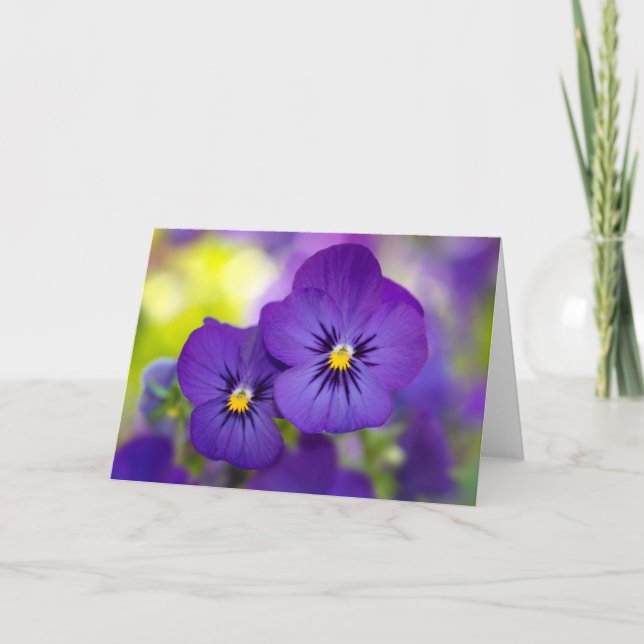 Purple Violas Card (Front)