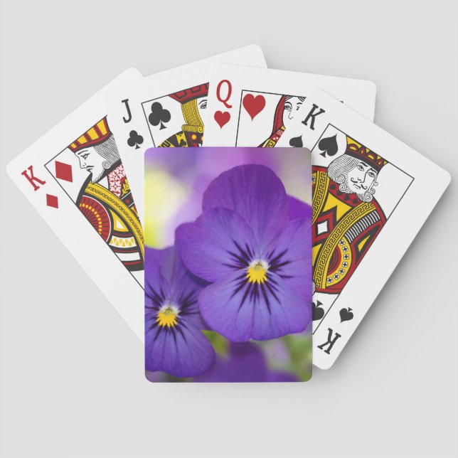 Purple Violas Poker Cards (Back)