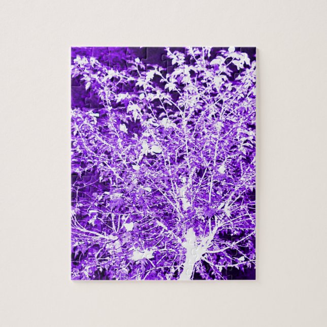 Purple Violet Abstract Tree Branches Jigsaw Puzzle (Vertical)