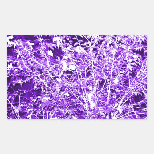 Purple Violet Abstract Tree Branches Rectangular Sticker