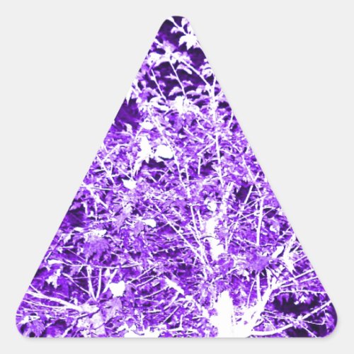 Purple Violet Abstract Tree Branches Triangle Sticker