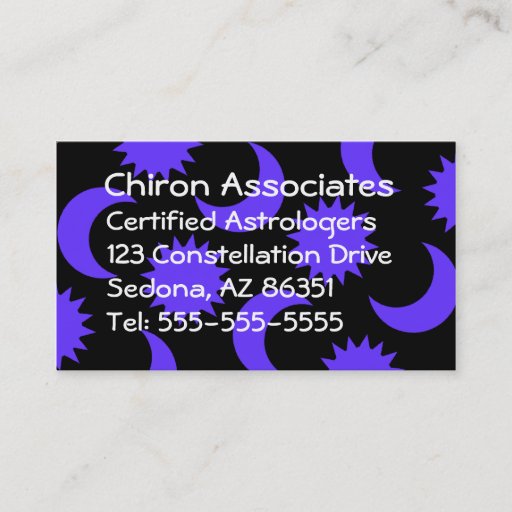 Customizable Woman Business Card in Purple and Black