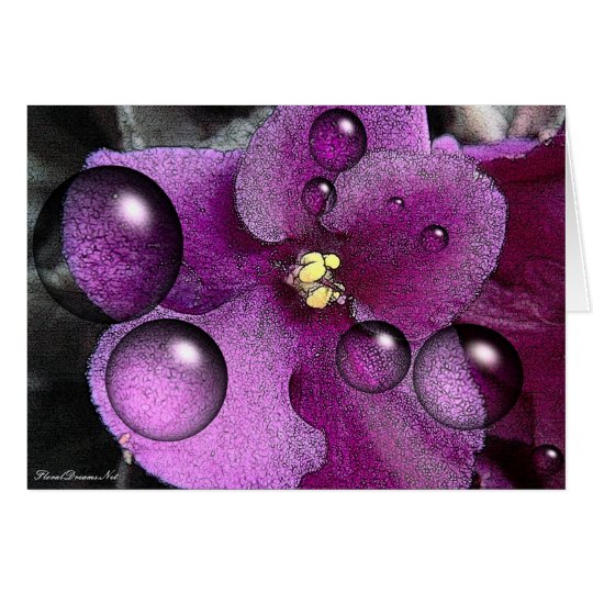 Purple Violet Blank Greeting Card