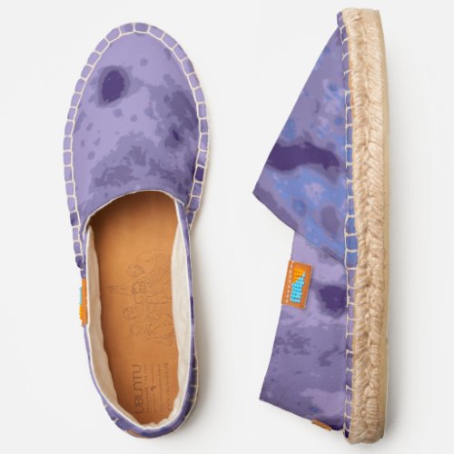 Purple violet blue abstract distressed pattern espadrilles