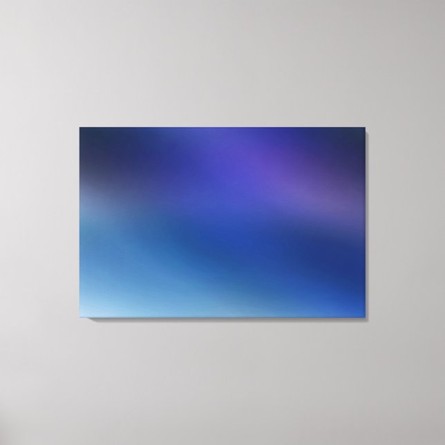 Purple Violet Blue & Gray Contemporary Abstract Canvas Print (Front)