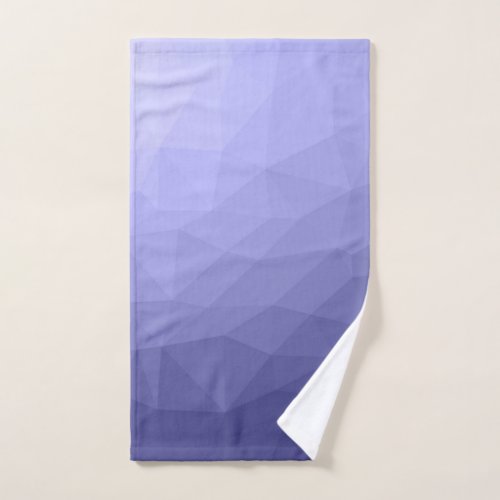 Purple violet  blue mesh ombre geometric pattern bath towel set