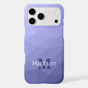 Purple violet  blue mesh ombre pattern Monogram iPhone 17 Pro Max Case