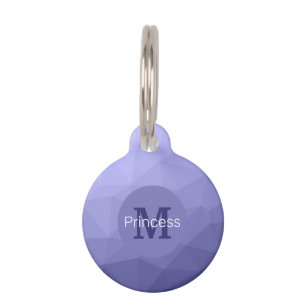 Purple violet blue mesh ombre pattern Monogram Pet ID Tag