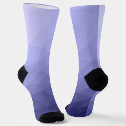 Purple violet  blue mesh ombre pattern socks