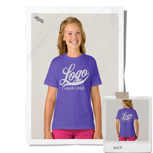 Purple Violet Company Logo Swag Business Kids Girl T_Shirt