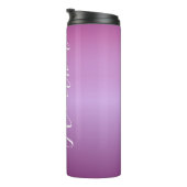 Purple Violet & Custom White Script Thermal Tumbler (Rotated Right)
