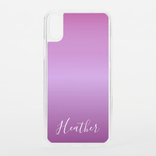 Purple Violet & Custom White Script iPhone XS Case