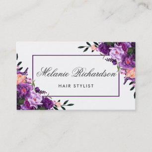 Purple Violet Floral Hair Stylist Appointment GP