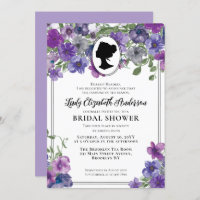 Purple Violet Florals Regency Era Bridal Shower