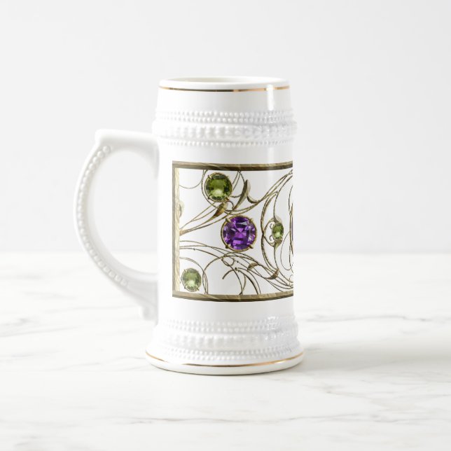 Purple, Violet Gem Beer Stein (Left)