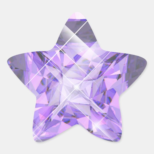 Purple, Violet Gem Star Sticker (Front)