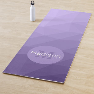Purple violet geometric mesh pattern Monogram Yoga Mat