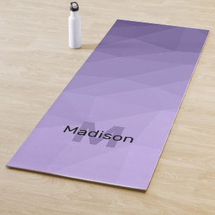 Purple violet geometry mesh ombre pattern Monogram Yoga Mat