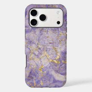 Purple Violet Gold marble iPhone 17 Pro Max Case