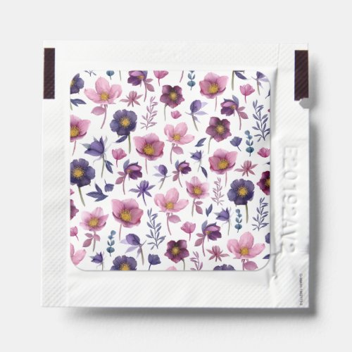 Purple Violet Hellebore Plants and Flowers Hand Sanitizer Packet