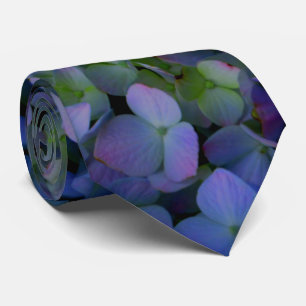 Purple violet Hydrangeas Neck Tie
