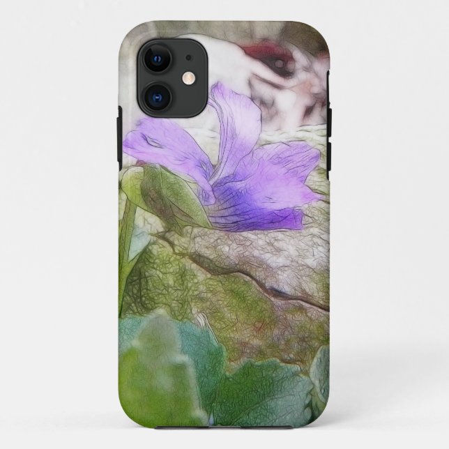 Purple Violet In The Rock Garden Case-Mate iPhone Case (Back)