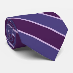 Purple Violet Lavender And Pink Diagonal Stripes Neck Tie