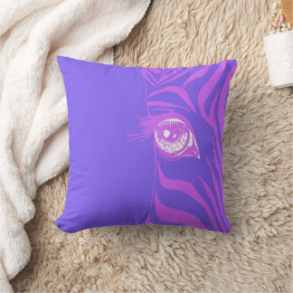 Purple Violet Mismatched Zebra Throw Pillow