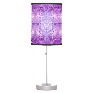 Purple violet mosaic pattern table lamp