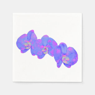 Purple violet Orchids Napkins