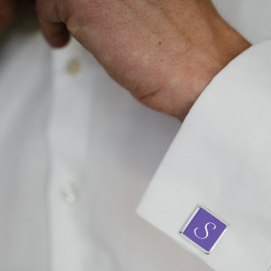 Purple, Violet, Plum Solid Cufflinks