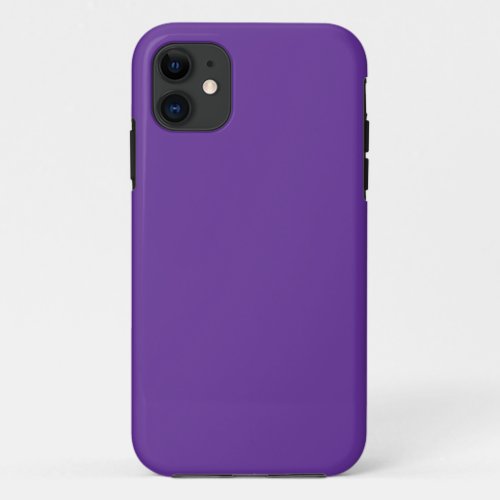 Purple Violet Solid Background Color Code 663399 iPhone 11 Case