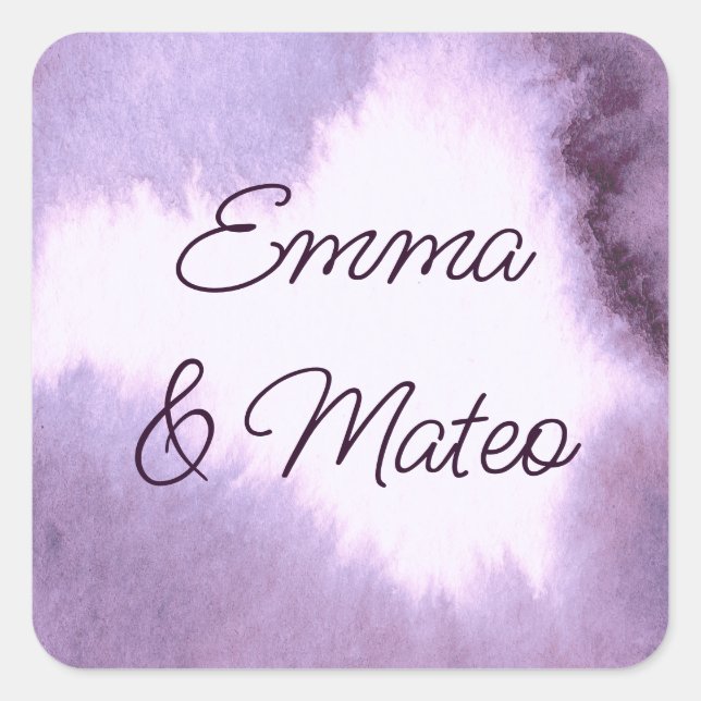 Purple violet square sticker (Front)