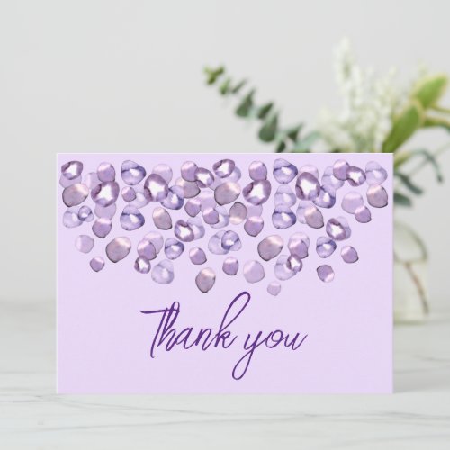 Purple violet  thank you card