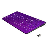 Purple Violet Ultraviolet Amethyst Intensive Wireless Keyboard (Angled)