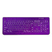 Purple Violet Ultraviolet Amethyst Intensive Wireless Keyboard (Front)
