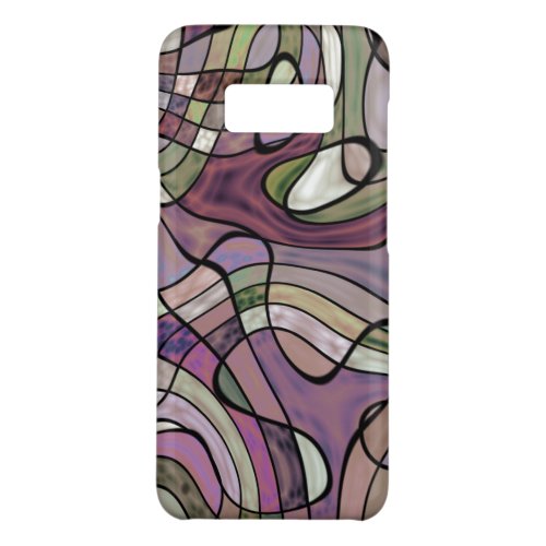 Purple Violet Warped Twisted Squares Art Pattern Case_Mate Samsung Galaxy S8 Case