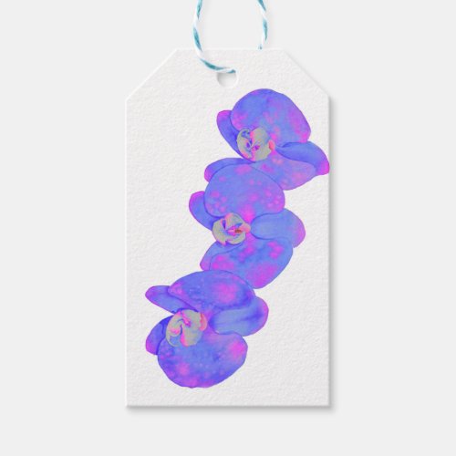 Purple violet watercolor orchid painting  gift tags