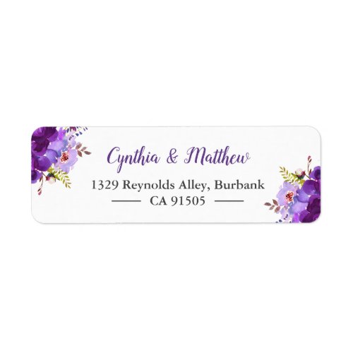 Purple Violet Watercolor Painting Flowers Label - Customize this "Purple Violet Watercolor Painting Flowers Return Address Label" to add a special touch. Create yours and send them off in style! 
(1) For further customization, please click the "customize further" link and use our design tool to modify this template. 
(2) If you need help or matching items, please contact me.