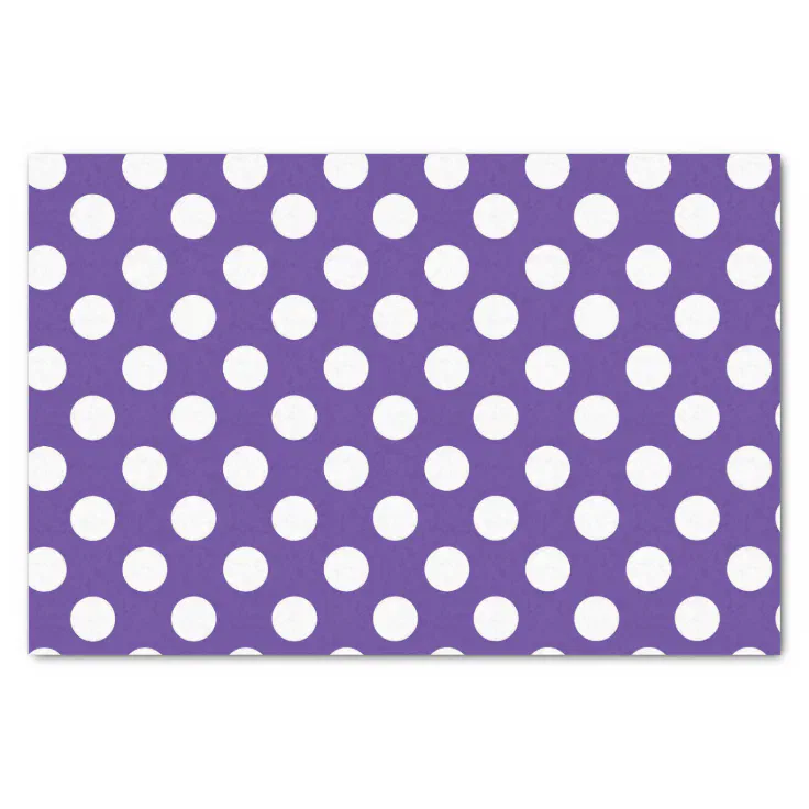 Purple Violet & White Polka Dots Birthday Party Tissue Paper | Zazzle