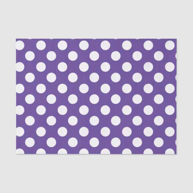Purple Violet & White Polka Dots Birthday Party Tissue Paper | Zazzle