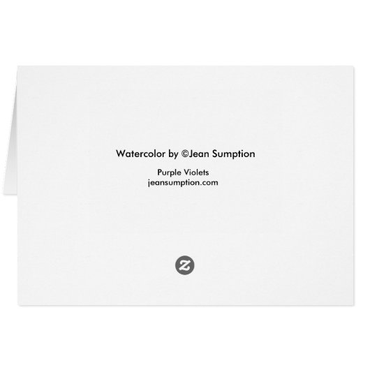 Purple Violets (Back Horizontal)