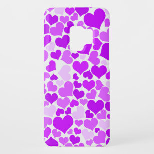 Purple Violets Hearts Patterns Romantic Pretty Case-Mate Samsung Galaxy S9 Case