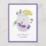 Purple Violets, Lemonade Mason Jar Thinking of You Postcard
