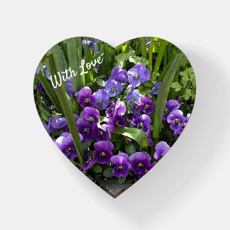 Purple Violets Paperweight