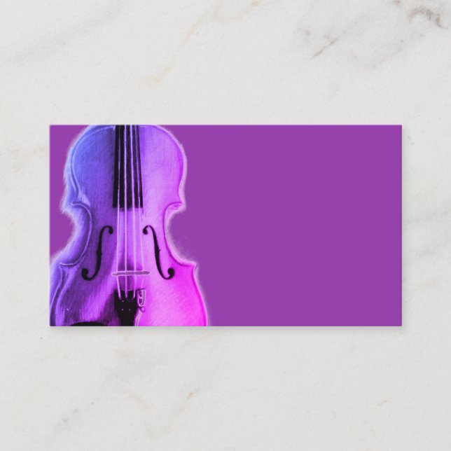 Purple Violin Business Card (Front)