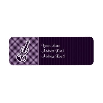 Purple Violin Label by MusicPlanet at Zazzle